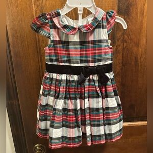 Carter’s 18 month Plaid Dress with Black Velvet Bow
